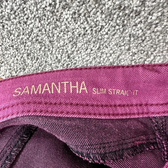 DL1961 Jeans Women 29 Pink Denim SAMANTHA Slim Straight Mid Rise Stretch Comfort - Picture 4 of 16